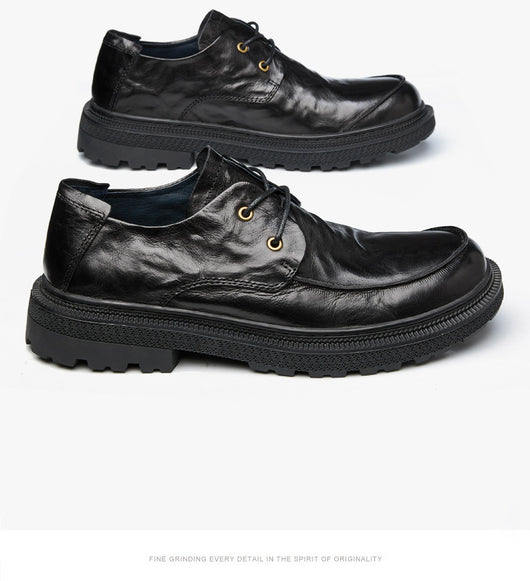 Zapatos Casuales de Cuero para Hombre - Estilo Retro Británico Transpirables - Image 33