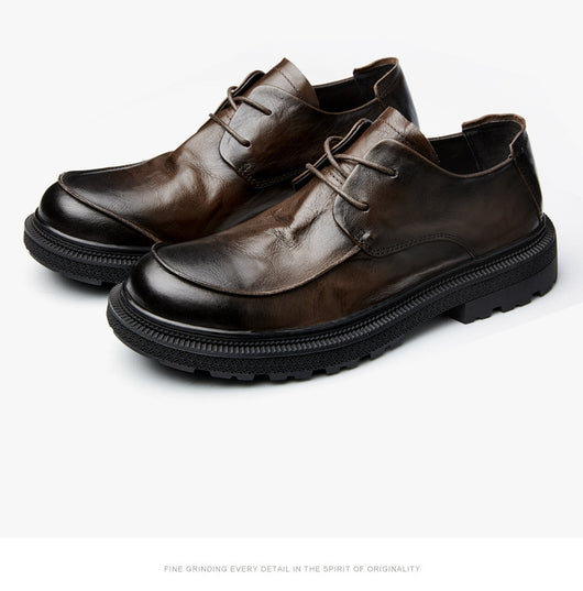 Zapatos Casuales de Cuero para Hombre - Estilo Retro Británico Transpirables - Image 36