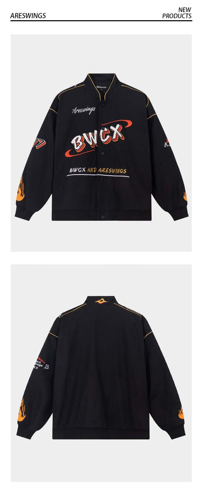 Chaqueta de Motociclista Bordada Unisex - Estilo American Street para Primavera y Verano - Image 18