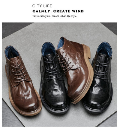 Botas Martin Altas Casuales Ejecutivas con Patrón Grab para Hombre - Image 34