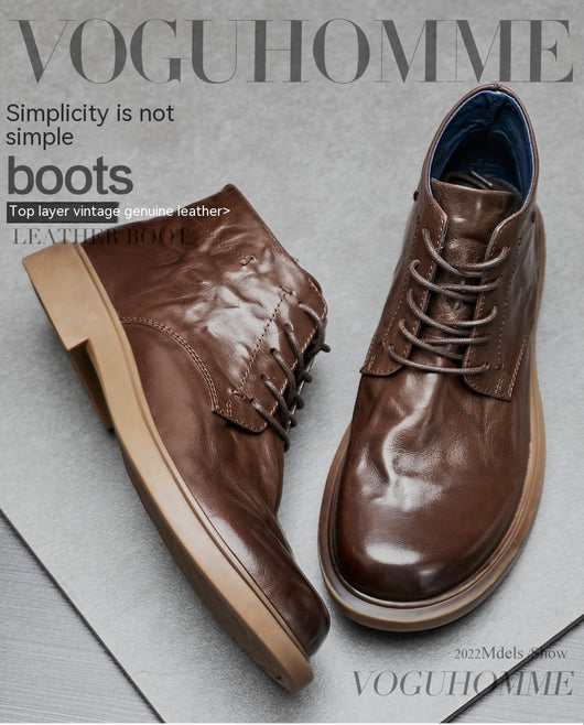 Botas Martin Altas Casuales Ejecutivas con Patrón Grab para Hombre - Image 36