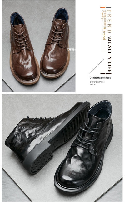 Botas Martin Altas Casuales Ejecutivas con Patrón Grab para Hombre - Image 39
