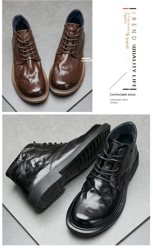 Botas Martin Altas Casuales Ejecutivas con Patrón Grab para Hombre - Image 39