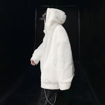 Chaqueta Acolchada Casual con Capucha y Pelaje Sintético Esponjoso - Image 18