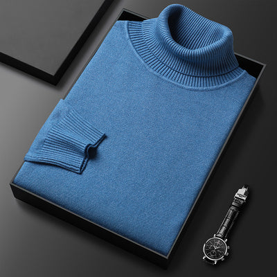 Suéter Cuello Alto Slim Fit para Hombre - Pullover Básico de Color Sólido - Image 32
