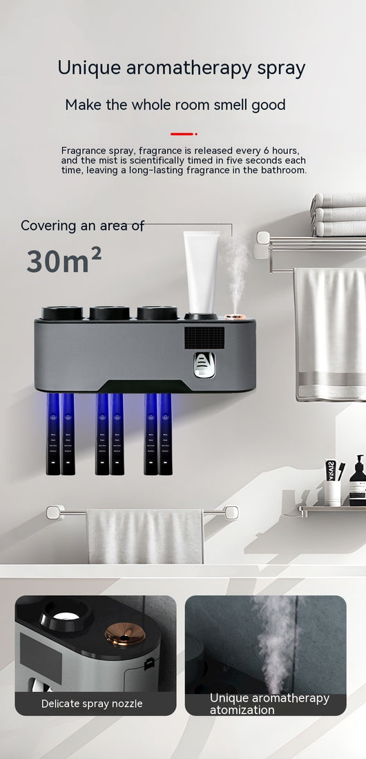 Organizador de Baño con Esterilizador UV Recargable y Soporte para Cepillos - Image 18
