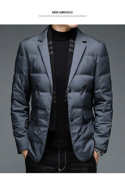 Chaqueta Acolchada de Invierno para Hombre con Cuello Desmontable - Image 10