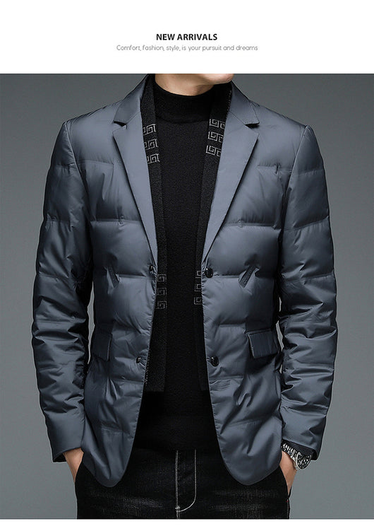 Chaqueta Acolchada de Invierno para Hombre con Cuello Desmontable - Image 10