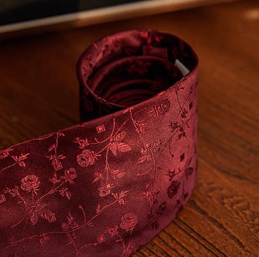 Corbata Tejida a Mano en Seda Jacquard con Forro de Lana - Accesorio Premium para Traje - Image 15