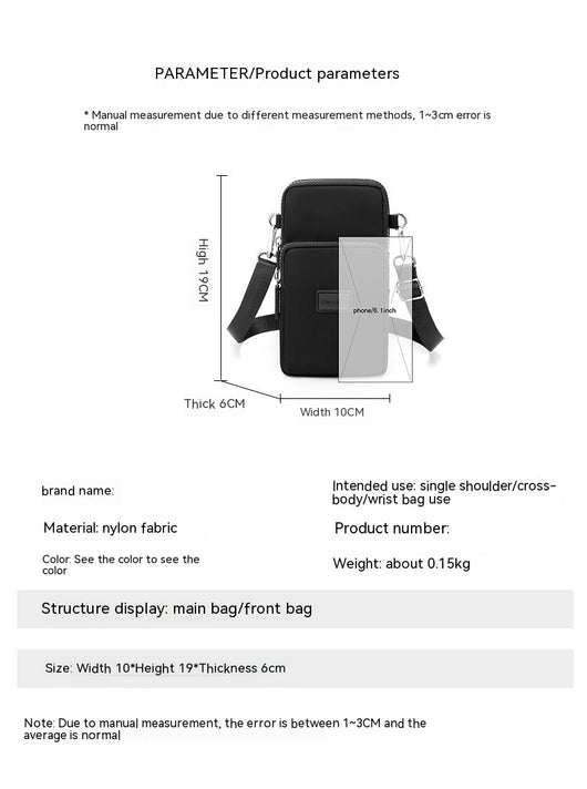 Bolsa Crossbody Mujer Oxford Ligera para Celular - Image 56
