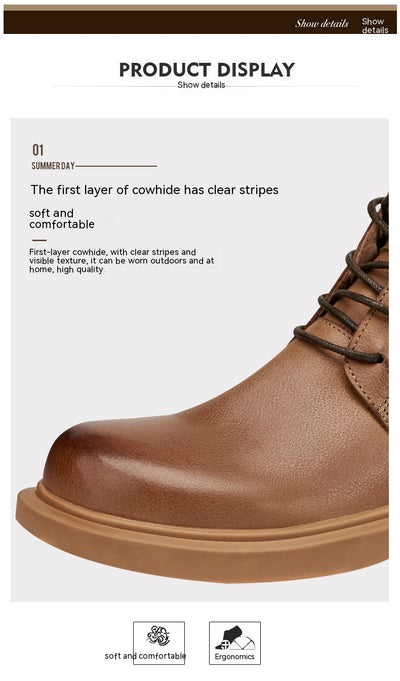 Botas Martin de Cuero Genuino - Estilo Casual Versátil para Hombre - Image 14