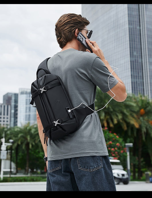 Bolsa Bandolera Impermeable Oxford de Un Hombro para Aventuras - Image 14