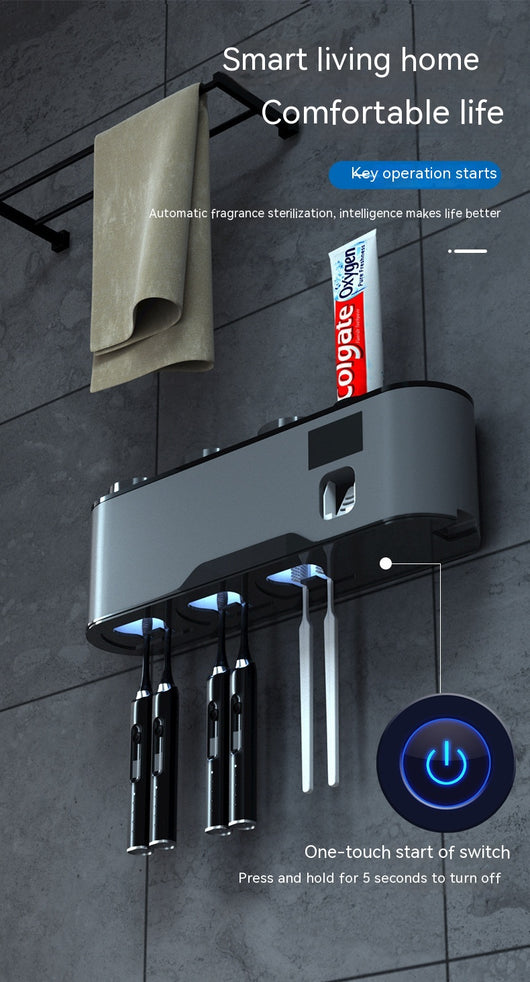 Organizador de Baño con Esterilizador UV Recargable y Soporte para Cepillos - Image 29