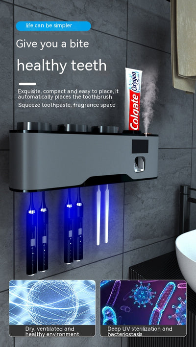 Organizador de Baño con Esterilizador UV Recargable y Soporte para Cepillos - Image 37