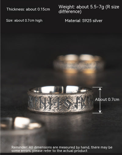 Anillo de Letras Nórdicas Viking - Image 10