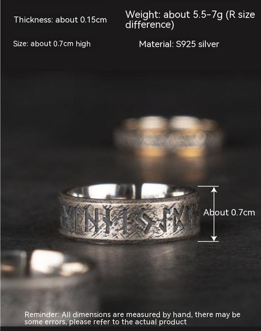 Anillo de Letras Nórdicas Viking - Image 10