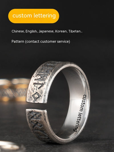 Anillo de Letras Nórdicas Viking - Image 13