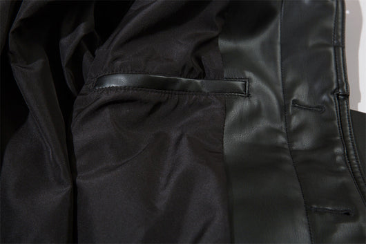 Abrigo de Cuero PU Estilo Americano con Cinturón para Hombre - Otoño e Invierno - Image 27