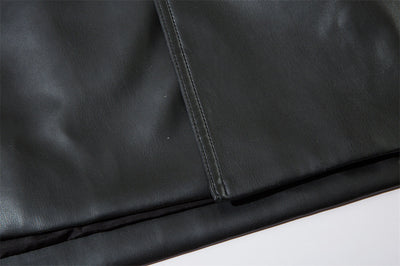 Abrigo de Cuero PU Estilo Americano con Cinturón para Hombre - Otoño e Invierno - Image 33