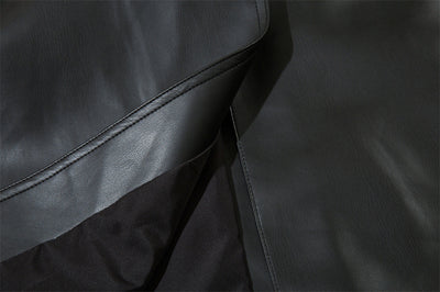 Abrigo de Cuero PU Estilo Americano con Cinturón para Hombre - Otoño e Invierno - Image 40