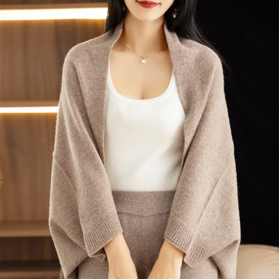 Poncho Tejido Suelto y Minimalista para Mujer - Image 13