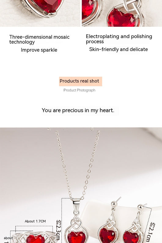 Conjunto de Joyas Corazón de Rubí - Image 34