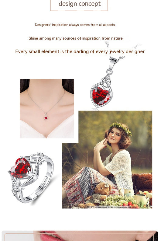 Conjunto de Joyas Corazón de Rubí - Image 39