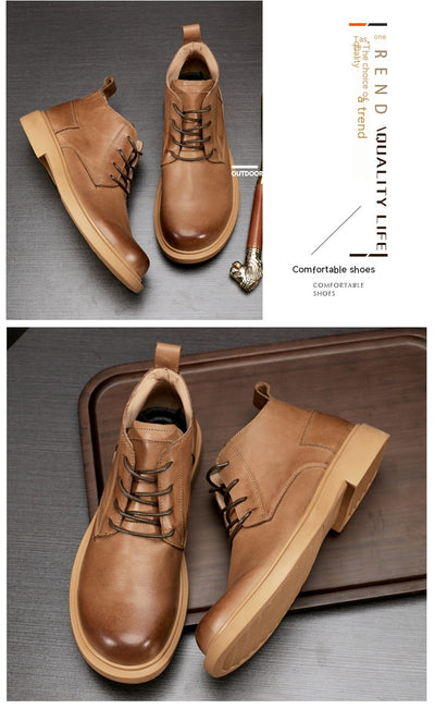 Botas Martin de Cuero Genuino - Estilo Casual Versátil para Hombre - Image 23