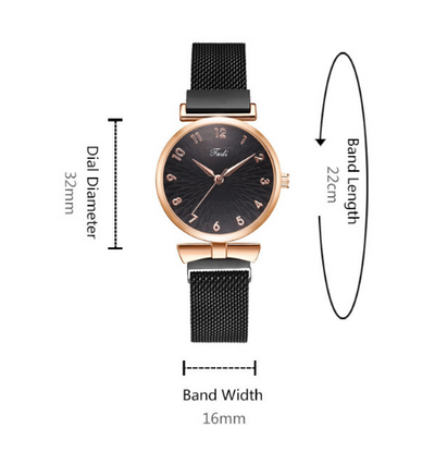 Reloj de Pulsera Magnético para Mujer con Malla Metálica y Correa Intercambiable - Image 7