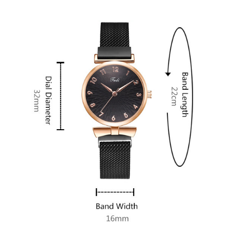 Reloj de Pulsera Magnético para Mujer con Malla Metálica y Correa Intercambiable - Image 7