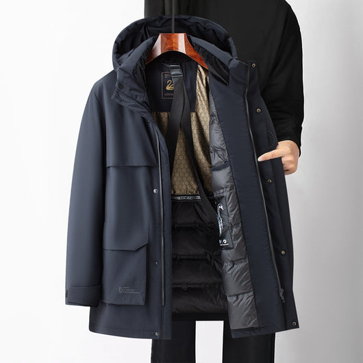 Chaqueta Acolchada de Plumas para Hombre - Casual Moderna - Image 11