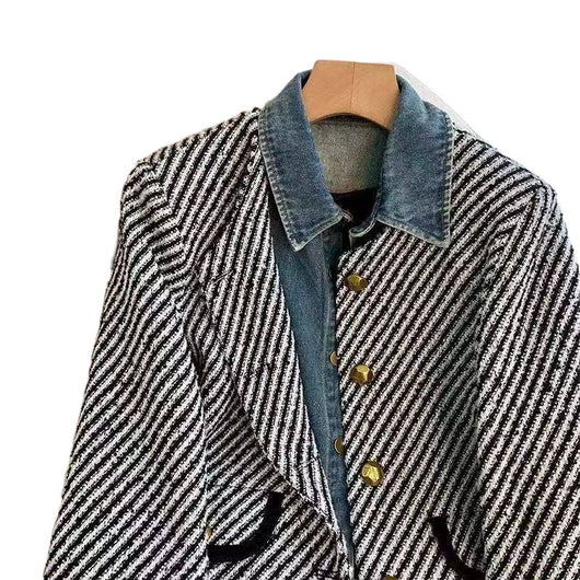 Abrigo de Mezclilla con Costuras Clásico para Otoño e Invierno - Image 14