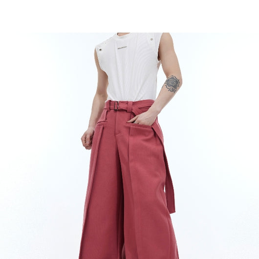 Pantalón Ancho con Cintura Deconstruida y Líneas Tridimensionales - Image 31