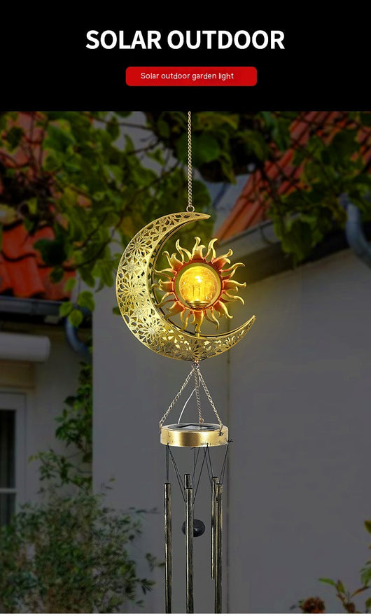Lámpara Solar Colgante Luna y Sol - Decoración Exterior Elegante - Image 8