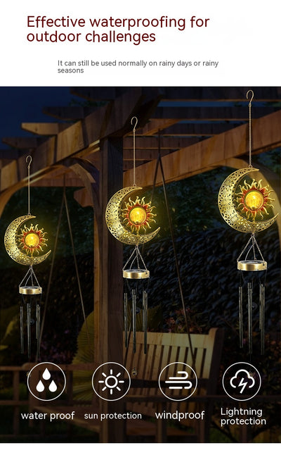 Lámpara Solar Colgante Luna y Sol - Decoración Exterior Elegante - Image 11
