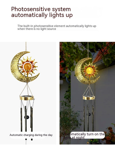 Lámpara Solar Colgante Luna y Sol - Decoración Exterior Elegante - Image 13