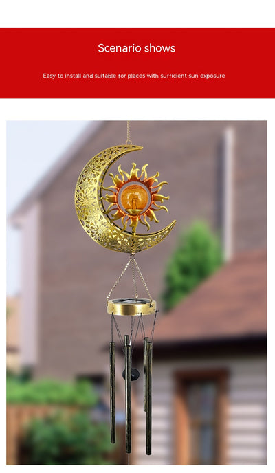 Lámpara Solar Colgante Luna y Sol - Decoración Exterior Elegante - Image 15