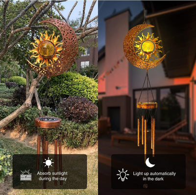Lámpara Solar Colgante Luna y Sol - Decoración Exterior Elegante - Image 16