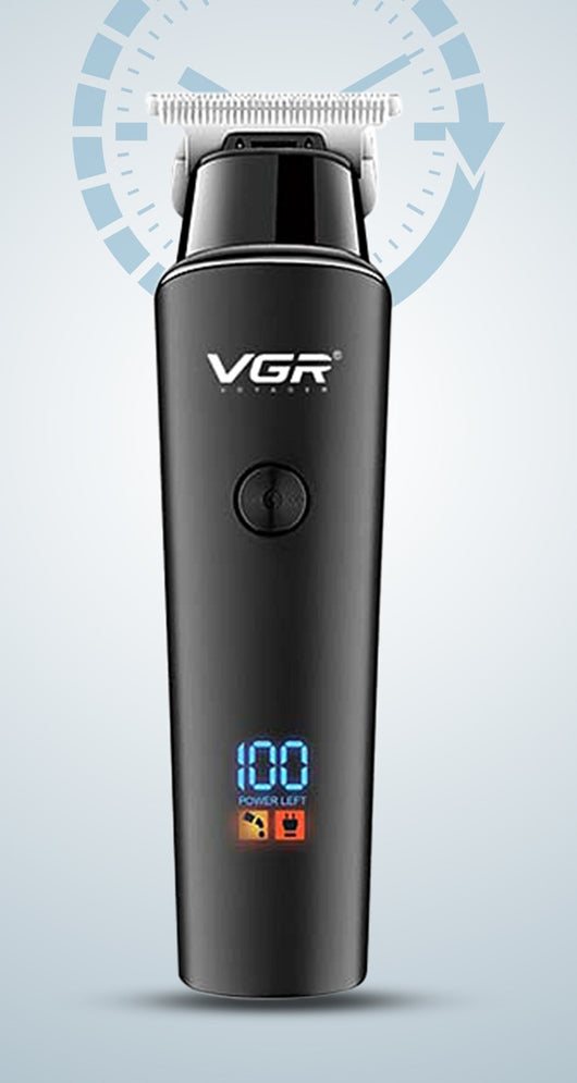 VGR V-937 electric hair clipper kit with LCD display, USB cable, cleaning brush, oil, and 1.5mm, 3.0mm, 4.5mm guide combs. - Image 18