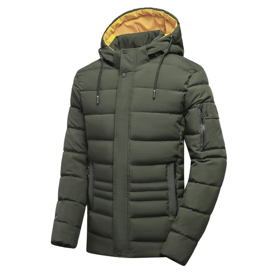 Abrigo de Algodón para Hombre con Forro Polar y Capucha Desmontable - Image 14