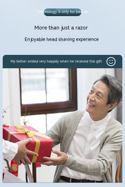 New digital electric shaver with eight rotary blades in a metallic silver finish, designed for a close shave. - Image 10