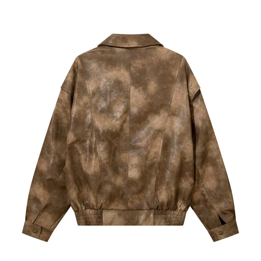 Abrigo de Cuero PU con Contraste de Colores para Hombre - Image 28