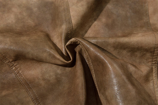 Abrigo de Cuero PU con Contraste de Colores para Hombre - Image 34