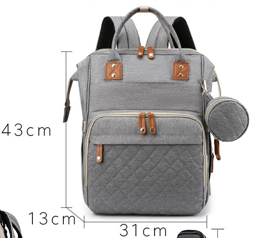 Mochila Mamá 2 en 1 con Cuna Plegable y Gancho para Carrito - Image 20