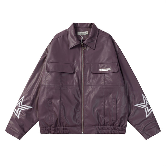 Chaqueta de Cuero Americana para Motociclista - Image 31