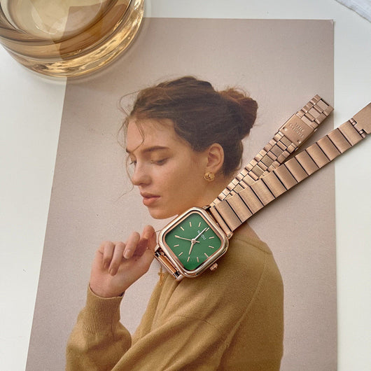 Reloj de Mujer con Correa de Bambú Plateado - Image 7