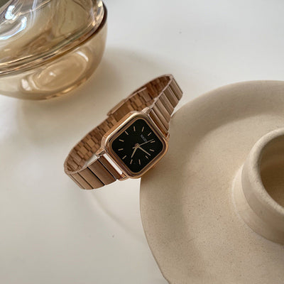 Reloj de Mujer con Correa de Bambú Plateado - Image 15