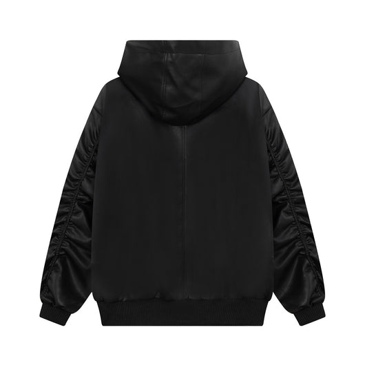 Abrigo de Cuero con Capucha para Hombre - Image 26