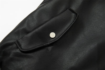 Abrigo de Cuero con Capucha para Hombre - Image 31