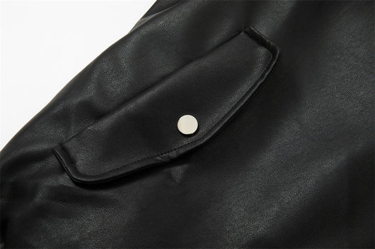 Abrigo de Cuero con Capucha para Hombre - Image 31